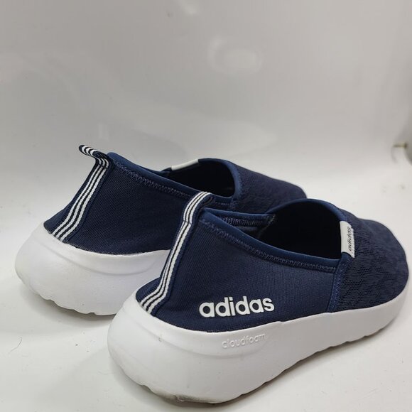 Adidas Women's Navy Cloudfoam Lite AC8476 Mesh Slip-On Casual Shoes Size 10 - Picture 4 of 7